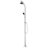 Garden Shower with Grey Base 220 cm Aluminium 3070786