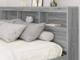 Storage Headboard with Shelf Grey Sonoma 150 cm Engineered Wood 3335498