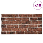 3D Wall Panels with Dark Brown Brick Design 10 pcs EPS 147197