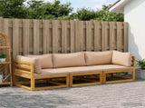 Sofa Set 3 pcs Natural Solid Acacia Wood 3417283