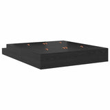 Storage Bed Frame with Drawer Black Oak 200 cm Engineered Wood 3335622