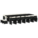 Garden Dining Set Black 3211182