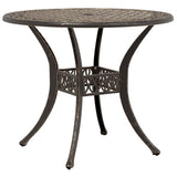 Garden Dining Set 5 pcs Bronze Aluminium 3334700