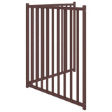 Dog Gate Foldable 2 Panels Brown Oak 160 cm Solid Wood Fir 352298