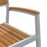 Stacking Chair 2 pcs Brown 56 x 57 x 87 cm Solid Acacia Wood 4010628
