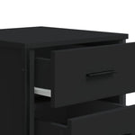 ZNTS Bedside Cabinet Black 40x41x60 cm Engineered Wood 848524