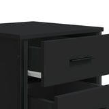 ZNTS Bedside Cabinet Black 40x41x60 cm Engineered Wood 848524