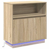 LED Sideboard Sonoma Oak 71 x 34.5 x 75 cm Engineered Wood 869652