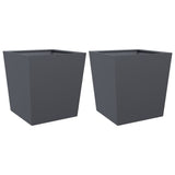 Garden Planters Anthracite 2 pcs 50x50x50 cm Steel 851071