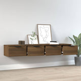 Wall Cabinets 2 pcs Brown Oak 68x30x20 cm Engineered Wood 3115899