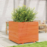 Garden Planter Wax Brown 80x80x72 cm Solid Wood Pine 3282626