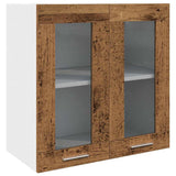 Kitchen Wall Cabinet Lyon with Glass Door Old Wood 60x31x60 cm 856167