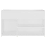 808747 Shoe Bench White 80x30x45 cm Engineered Wood