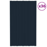 Roof Panel 36 pcs Anthracite 80 x 45 cm Galvanised steel 42047114