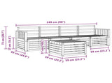 Sofa Sets 5 pcs Natural Solid Acacia Wood 3374319