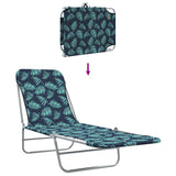 Sunlounger Set of 2 Leaf Pattern 310346