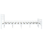 ZNTS 285298 Bed Frame White Metal 140x200 cm