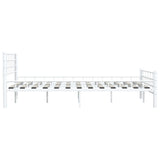 ZNTS 285298 Bed Frame White Metal 140x200 cm