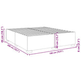 Bed Frame without Mattress Black Super King Fabric 3284511