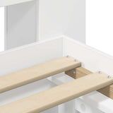 Bed Frame with Storage White 80 x 200 cm Engineered Wood 3434003