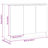Sideboard Old Wood 90.5x30x70 cm Engineered Wood 856842