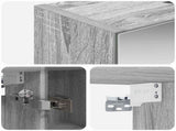 Bathroom Mirror Cabinet Grey Sonoma 60 x 14.5 x 70 cm 889068