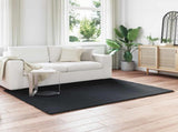 Anti-Slip Faux Rabbit Fur Rug OLITE Black 140 x 200 cm 42021725