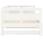 ZNTS Pull-out Day Bed without Mattress White 2x cm 820313