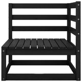 3 Piece Garden Lounge Set Black Solid Pinewood 3075473