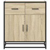 ZNTS Sideboard Sonoma Oak 68x35x76 cm Engineered Wood and Metal 848980