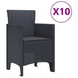 Garden Dining Set 11 pcs Anthracite Polypropylene 3378595