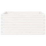 Garden Planter White 100x100x46 cm Solid Wood Pine 3282430