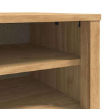 Hallway Bench FLORO Wax Brown 115 x 40 x 45 cm Solid Pine Wood 42011243