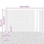 Fence with Posts Green 1.2 x 25 m Steel 3336013