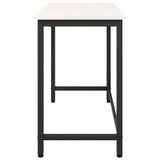 Table White 100 x 50 x 77 cm Engineered Wood and Steel 873793