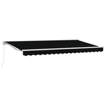 Retractable Awning Manual Black 400x200 cm Fabric 3329853