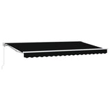 Retractable Awning Manual Black 400x200 cm Fabric 3329853