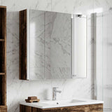 Bathroom Mirror Cabinet Old Wood 63.5 x 15.5 x 60.5 cm 889253