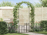 Garden Arch with Lock Black 203 x 50 x 218 cm 42021346