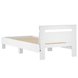Bed Frame with LED White 80 x 200 cm Engineered Wood 8008987