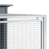 Dog House with Run Anthracite 153x194x110 cm Galvanised Steel 3214222