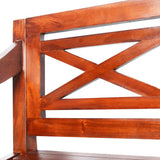 Batavia Bench 123 cm Solid Mahogany Wood Dark Brown 337079