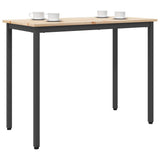Table Natural 100 x 50 x 77 cm Engineered Wood and Steel 873794