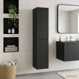 Wall-mounted Bathroom Cabinet Black 33 x 34.5 x 160 cm 890643