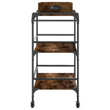 Kitchen Trolley Smoked Oak 81.5x41x92.5 cm Engineered Wood 842343
