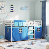 Bunk Bed without Mattress Blue 90x190 cm Single Solid Wood Pine 3283941