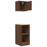 ZNTS Garage Cabinets 2 pcs Brown Oak Engineered Wood 3328275