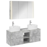 Bathroom Furniture Set 4 pcs Concrete Grey 3406906