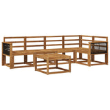 Outdoor Sofa Set 6 pcs Natural Solid Acacia Wood 3385230