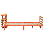Bed Frame without Mattress Wax Brown 135x190 cm Double Solid Wood Pine 3305839